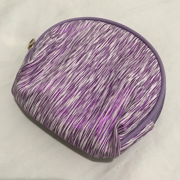 Coin Purse Cosmetic Sparkly Purple Pink Pouch Bag - Picture 2 of 5